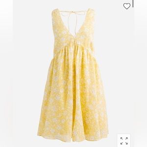 BRAND NEW JCrew V Neck Dress Yellow Tossed Floral Swingy Dress S